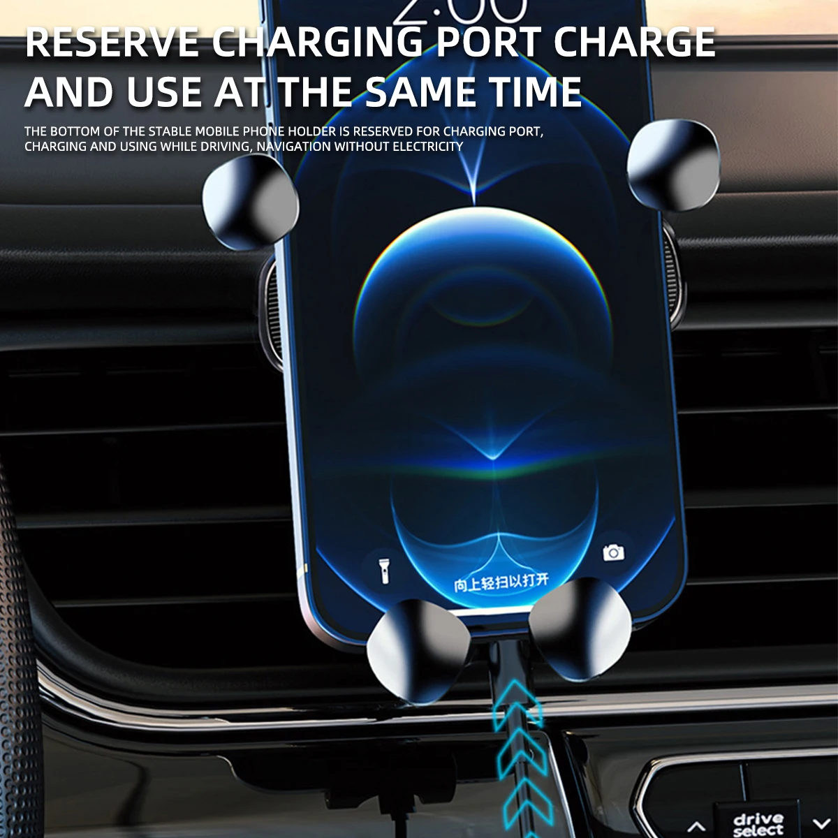 Magnetic Car Phone Holder for 4.7-7 Inch Support Mobile Phone Car Air Vent Mount Universal Shockproof GPS Clip Smartphone Stand