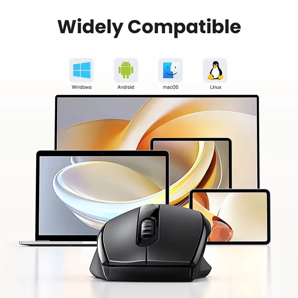 6 Button Ergonomic Mouse 2.4G Wireless Mouse Bluetooth Mouse 400mAh Rechargeable Gaming Mice 1600DPI Optical Mouse For PC Laptop