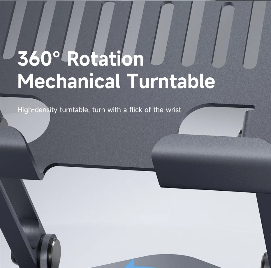 Hagibis 360° Rotating Tablet Stand Adjustable Tablet Holder Dual Rod Support Aluminum Foldable Cradle for iPad Pro Switch ROG