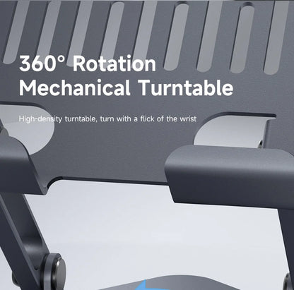 Hagibis 360° Rotating Tablet Stand Adjustable Tablet Holder Dual Rod Support Aluminum Foldable Cradle for iPad Pro Switch ROG
