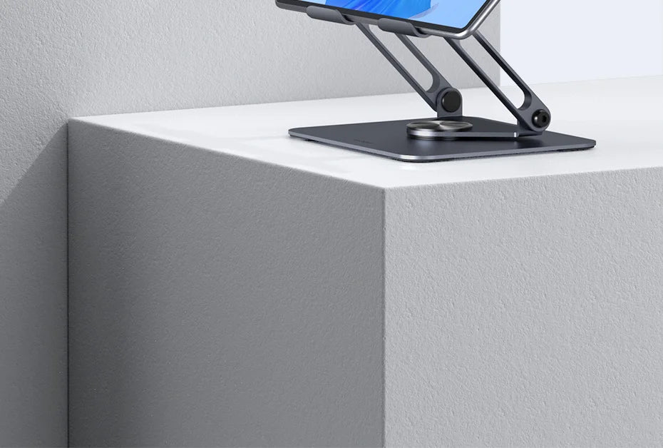 Hagibis 360° Rotating Tablet Stand Adjustable Tablet Holder Dual Rod Support Aluminum Foldable Cradle for iPad Pro Switch ROG