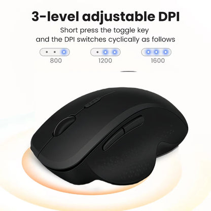 6 Button Ergonomic Mouse 2.4G Wireless Mouse Bluetooth Mouse 400mAh Rechargeable Gaming Mice 1600DPI Optical Mouse For PC Laptop