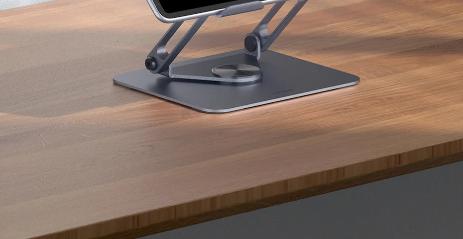 Hagibis 360° Rotating Tablet Stand Adjustable Tablet Holder Dual Rod Support Aluminum Foldable Cradle for iPad Pro Switch ROG