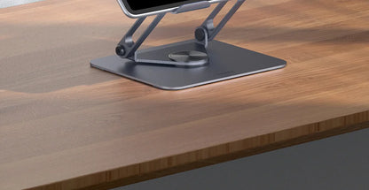 Hagibis 360° Rotating Tablet Stand Adjustable Tablet Holder Dual Rod Support Aluminum Foldable Cradle for iPad Pro Switch ROG