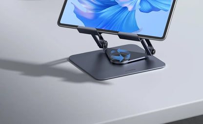 Hagibis 360° Rotating Tablet Stand Adjustable Tablet Holder Dual Rod Support Aluminum Foldable Cradle for iPad Pro Switch ROG